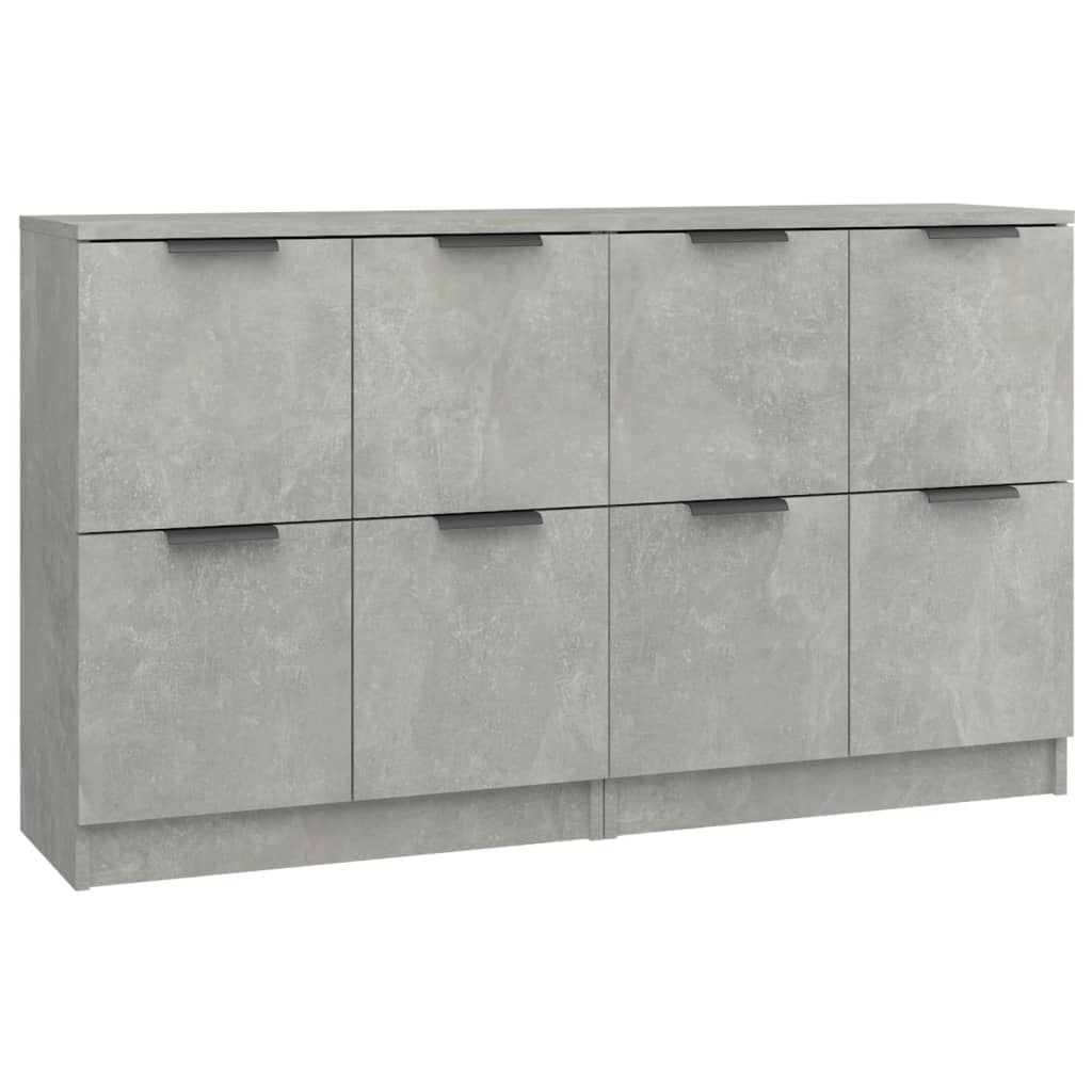 vidaXL Sideboards 2 pcs Concrete Grey 60x30x70 cm Engineered Wood