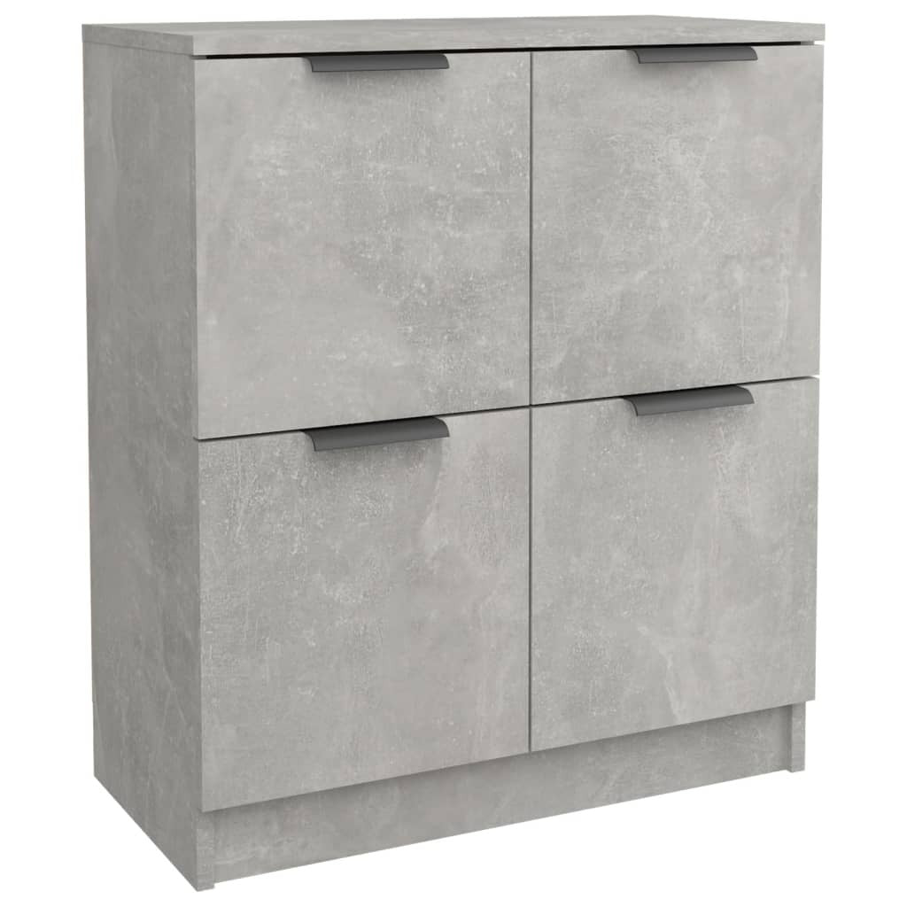 vidaXL Sideboards 2 pcs Concrete Grey 60x30x70 cm Engineered Wood