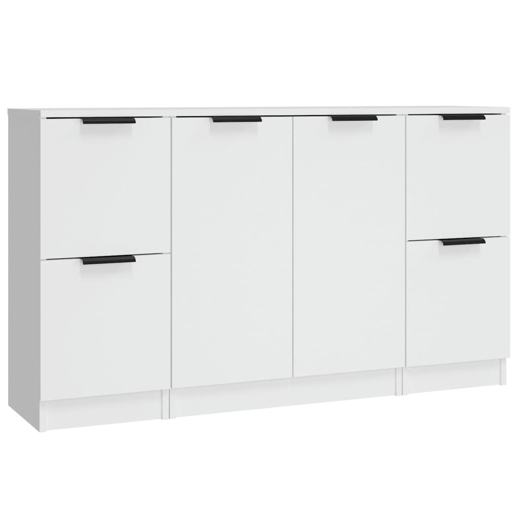 vidaXL Sideboards 3 pcs White Engineered Wood