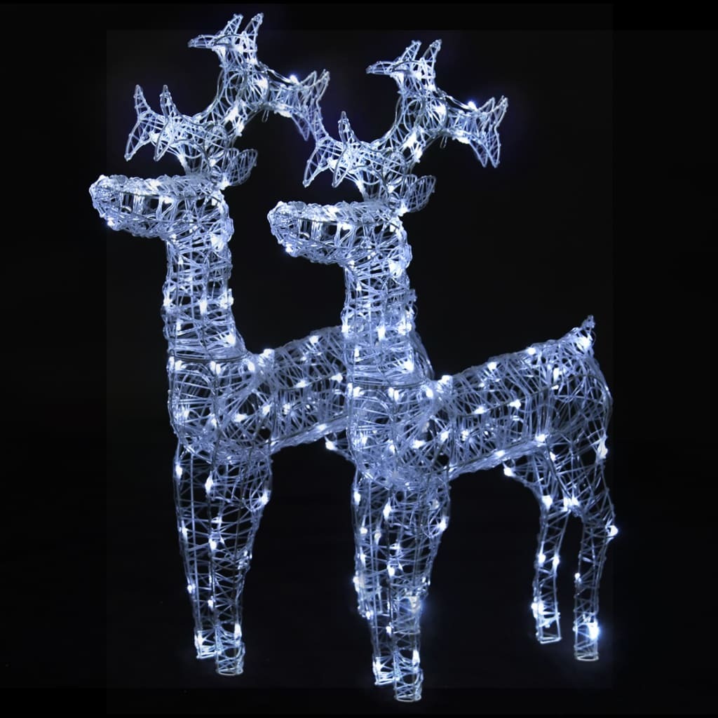 vidaXL Reindeer Christmas Decorations 2 pcs 60x16x100 cm Acrylic