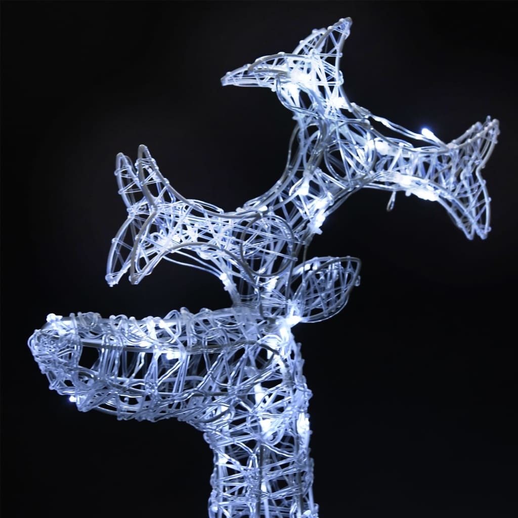 vidaXL Reindeer Christmas Decorations 2 pcs 60x16x100 cm Acrylic