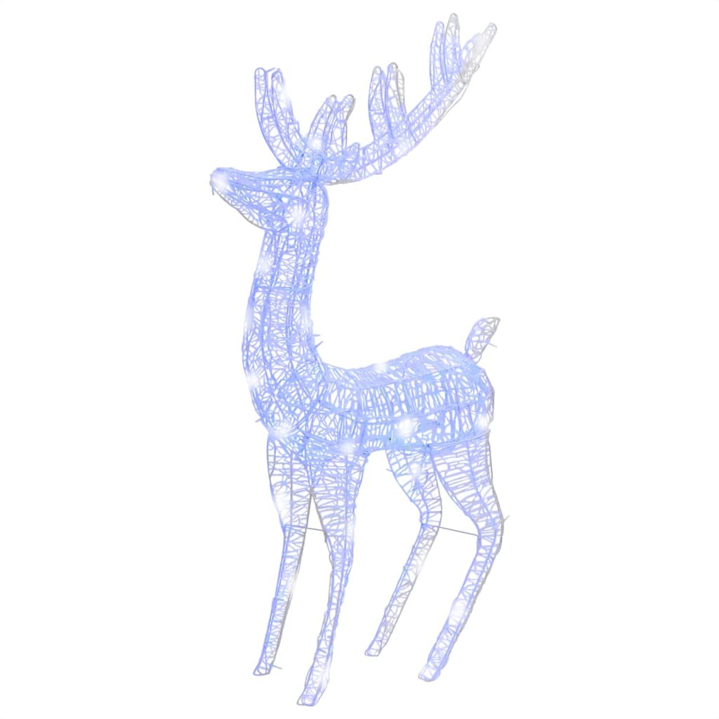 vidaXL XXL Acrylic Christmas Reindeers 250 LED 2 pcs 180 cm Blue