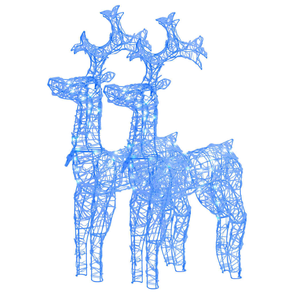 vidaXL Reindeer Christmas Decorations 2 pcs 60x16x100 cm Acrylic