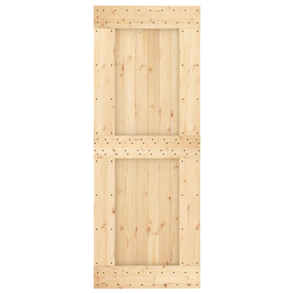 vidaXL Sliding Door with Hardware Set 80x210 cm Solid Wood Pine