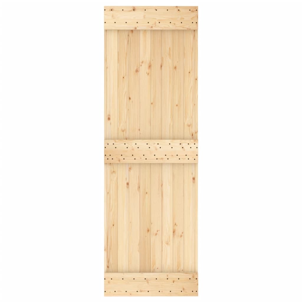 vidaXL Sliding Door with Hardware Set 70x210 cm Solid Wood Pine