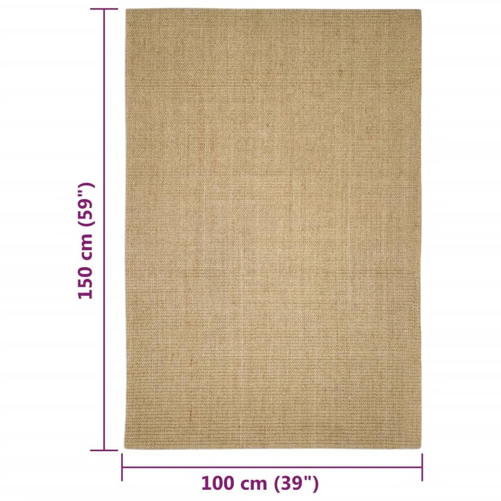 vidaXL Sisal Rug for Scratching Post 100x150 cm