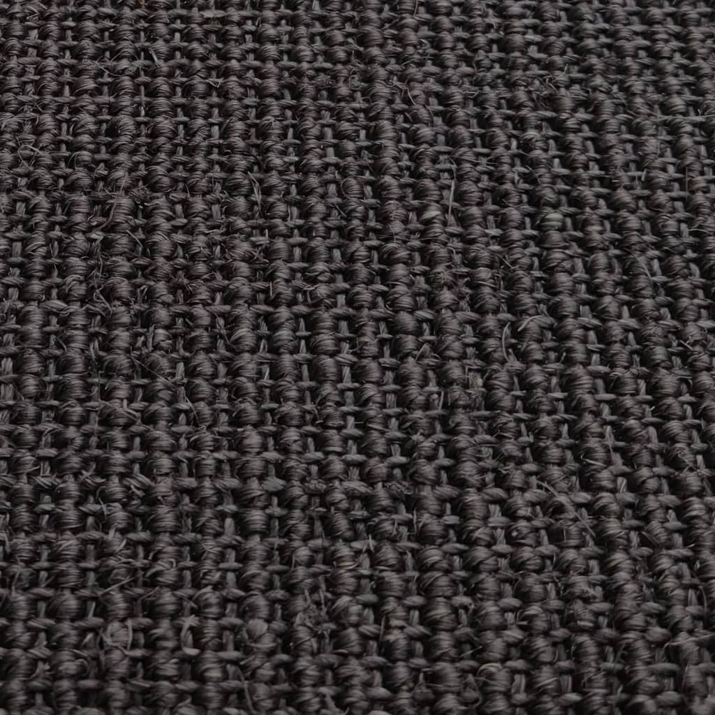 vidaXL Sisal Rug for Scratching Post Black 66x350 cm