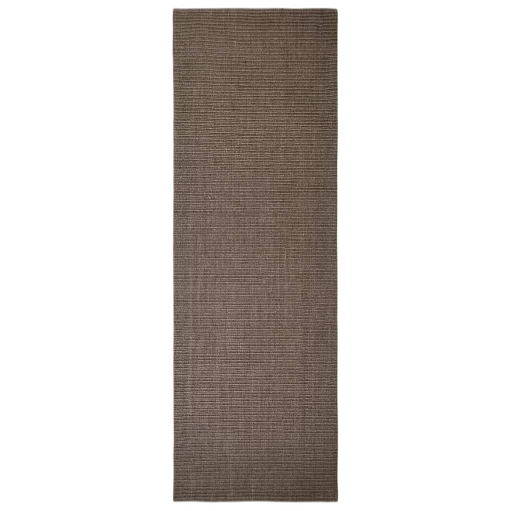 vidaXL Sisal Rug for Scratching Post Brown 66x200 cm