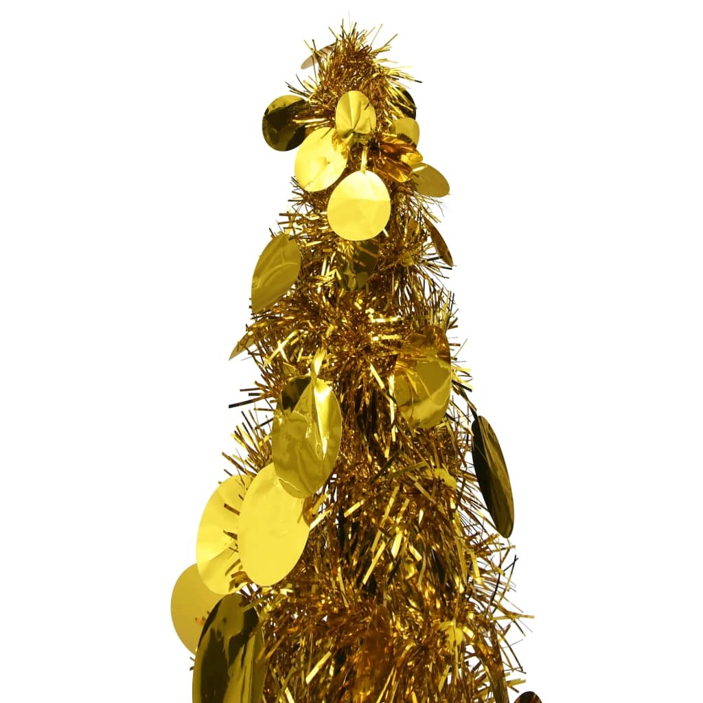 vidaXL Pop-up Artificial Christmas Tree Gold 120 cm PET