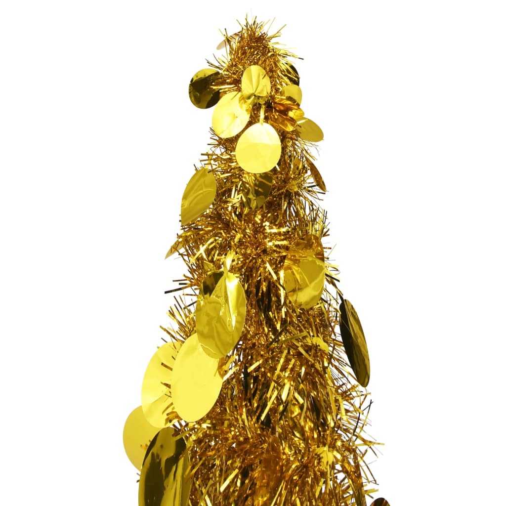 vidaXL Pop-up Artificial Christmas Tree Gold 150 cm PET