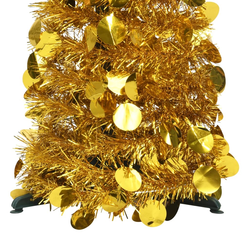 vidaXL Pop-up Artificial Christmas Tree Gold 150 cm PET