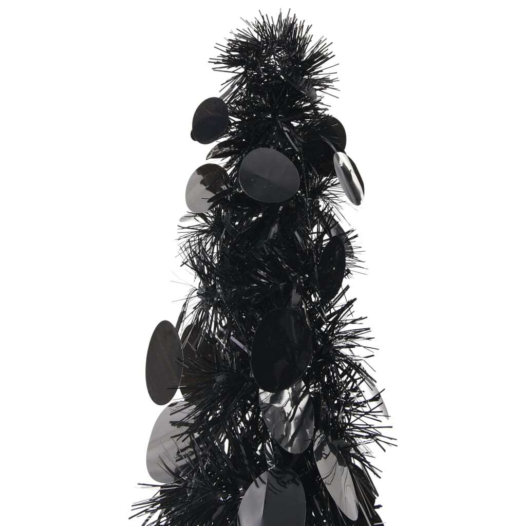 vidaXL Pop-up Artificial Christmas Tree Black 120 cm PET