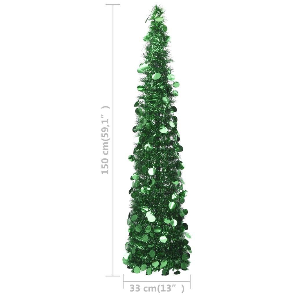 vidaXL Pop-up Artificial Christmas Tree Green 150 cm PET