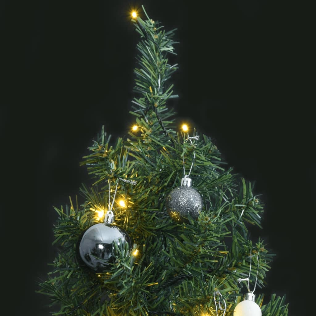 vidaXL Slim Christmas Tree 300 LEDs & Ball Set 270 cm