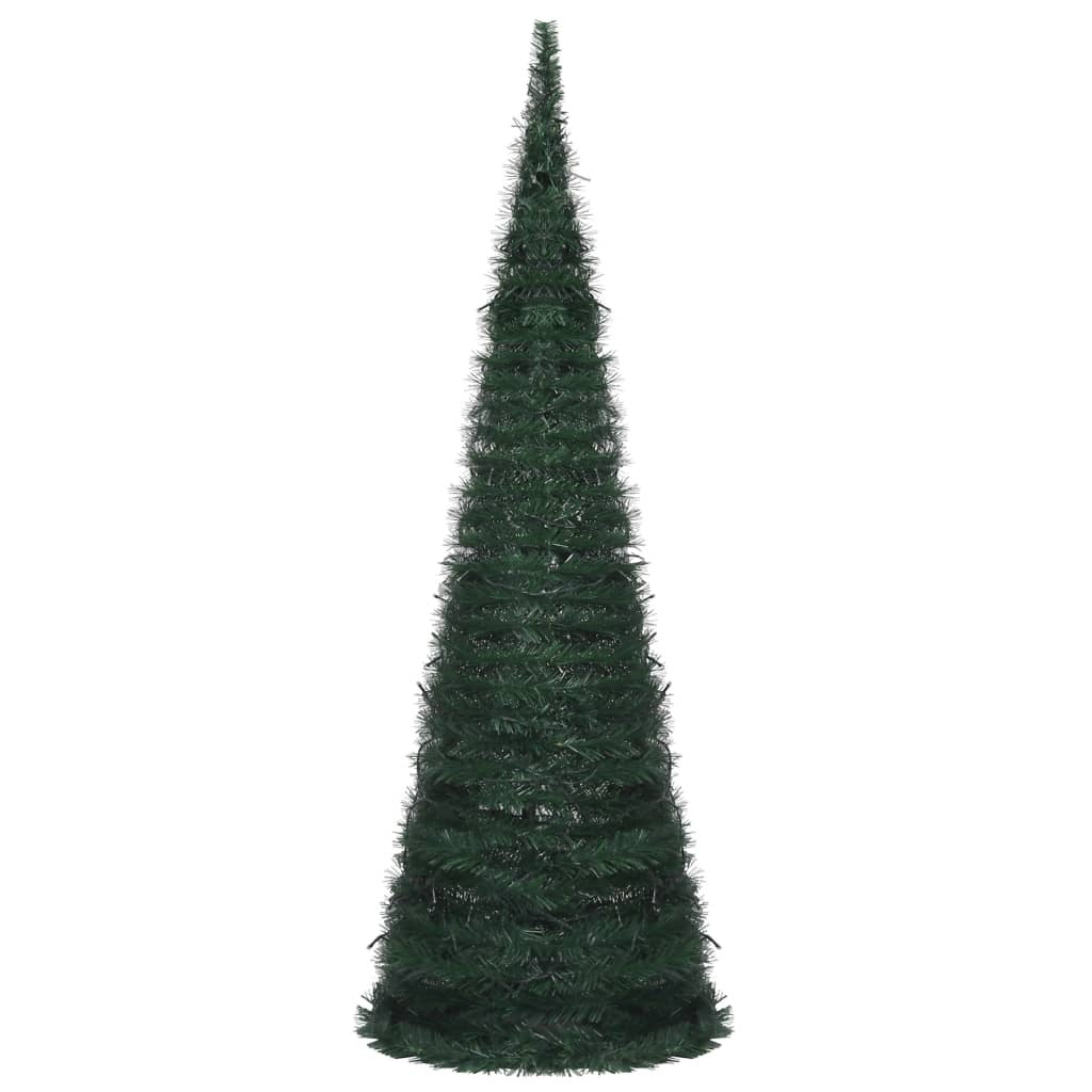 vidaXL Pop-up String Artificial Pre-lit Christmas Tree Green 180 cm