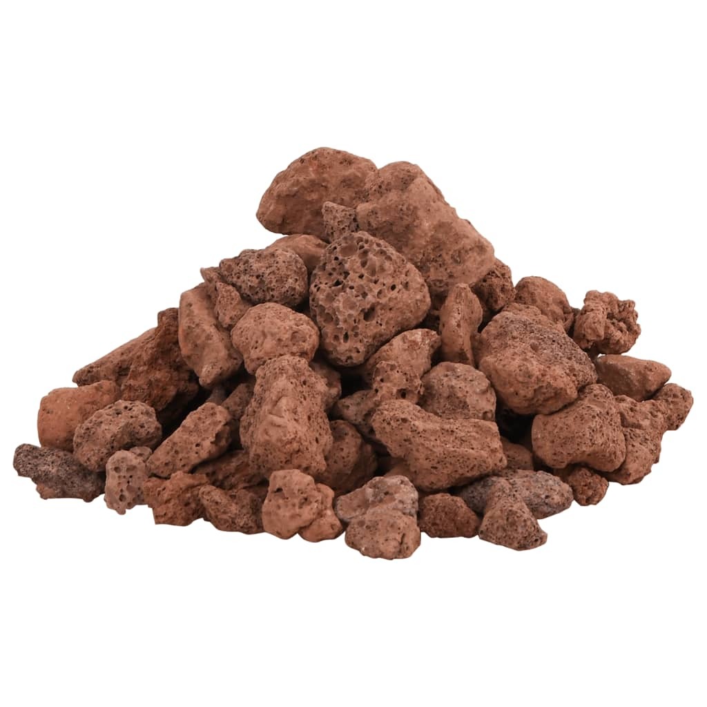 vidaXL Volcanic Rocks 25 kg Red 1-2 cm