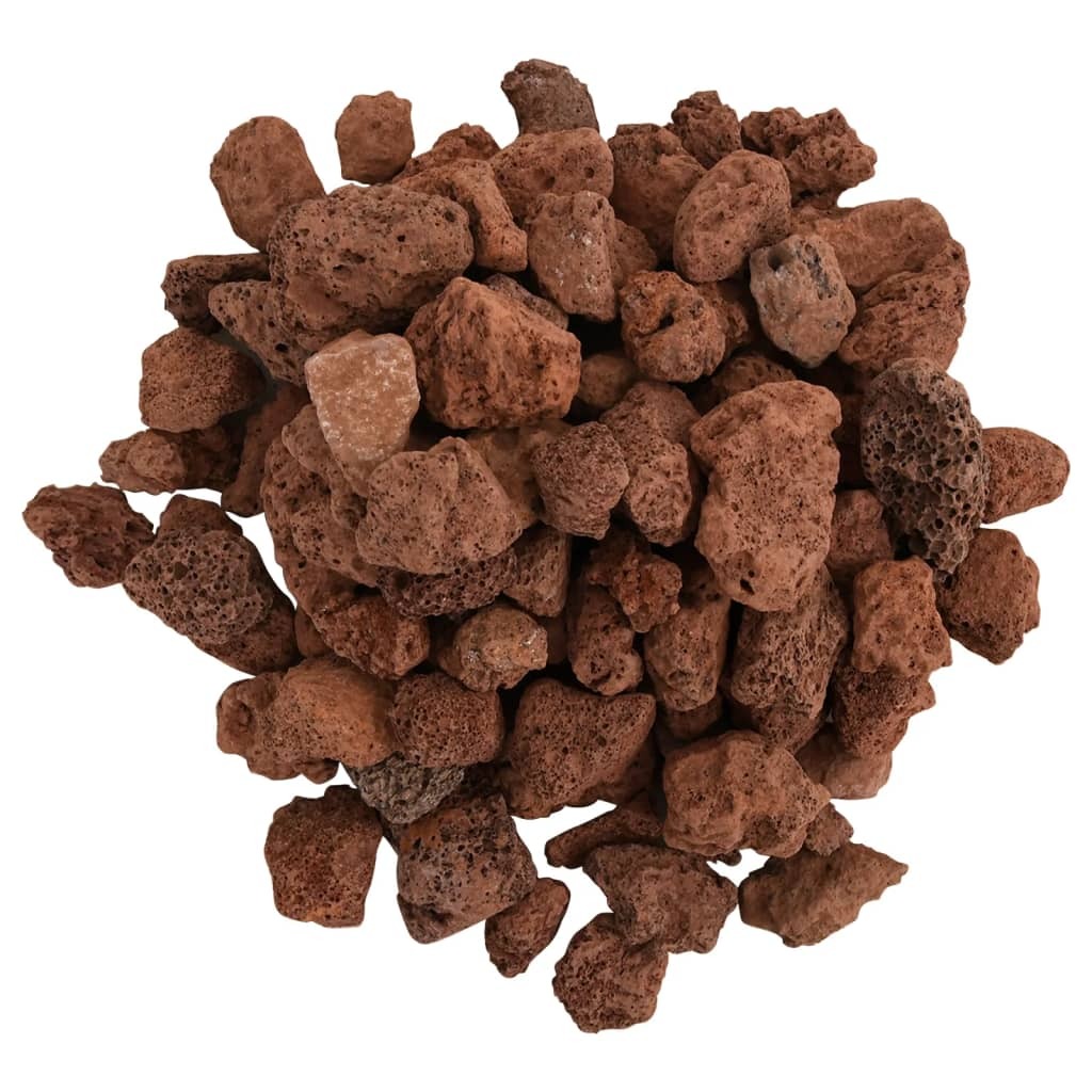 vidaXL Volcanic Rocks 25 kg Red 1-2 cm