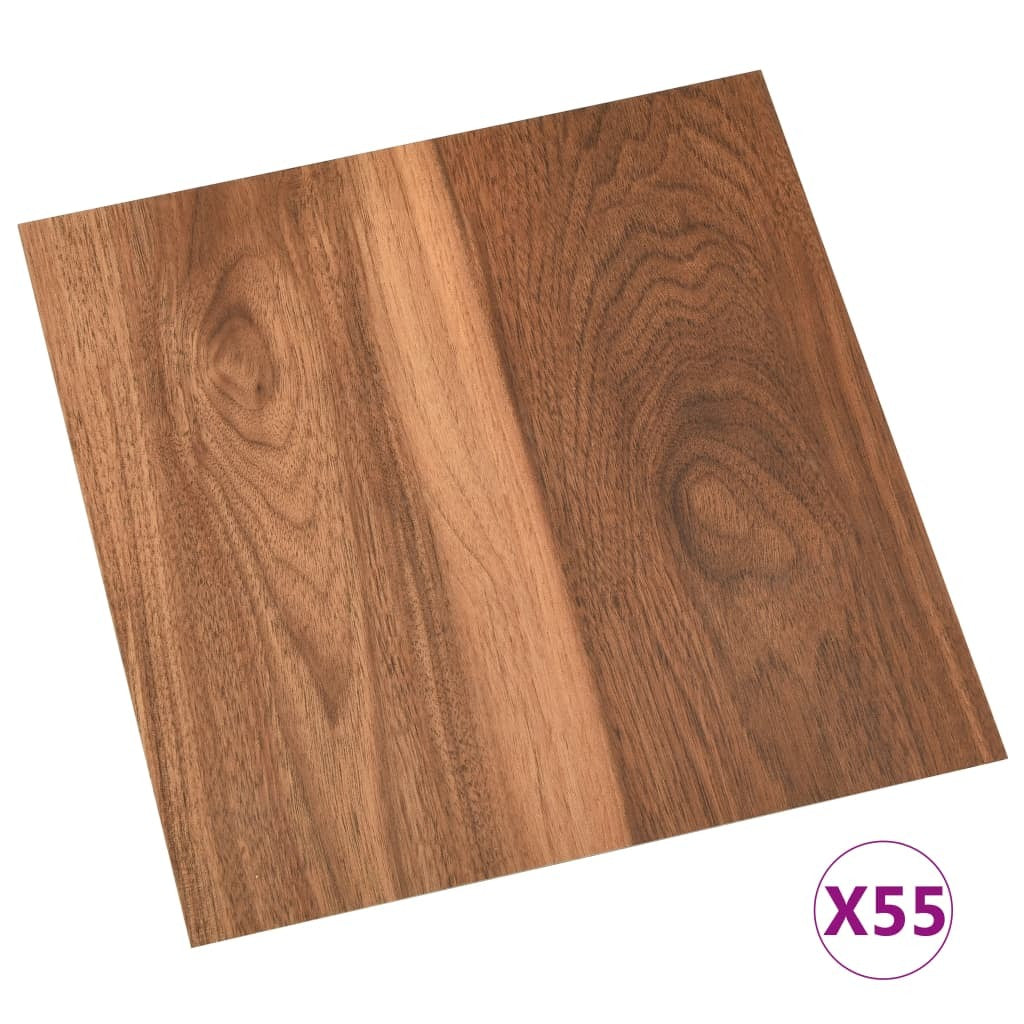 vidaXL Self-adhesive Flooring Planks 55 pcs PVC 5.11 m Brown