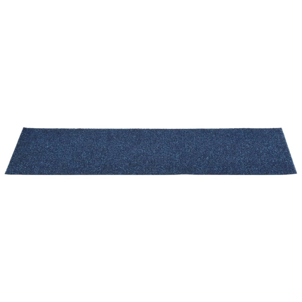 vidaXL Self-adhesive Stair Mats Rectangular 15 pcs 76x20 cm Blue