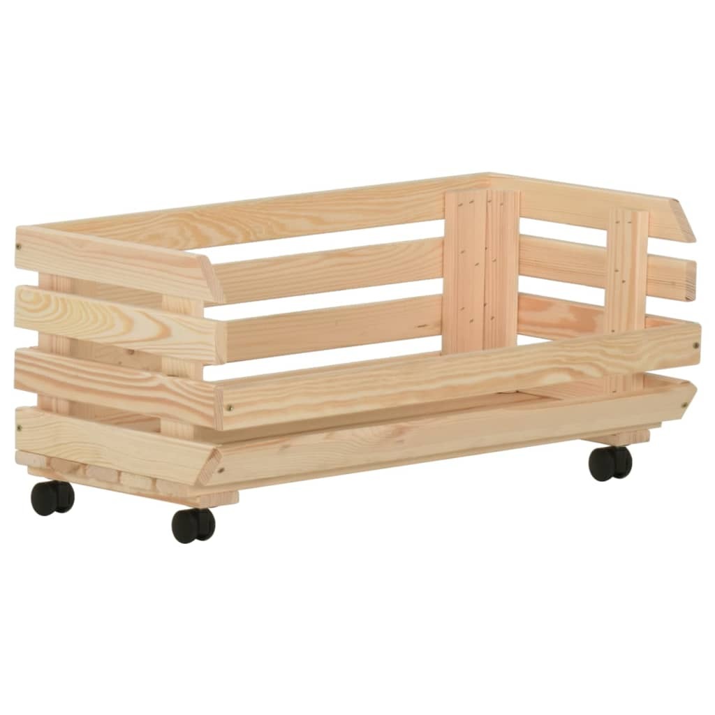 vidaXL Vegetable Trolley 77x30x80 cm Solid Pinewood