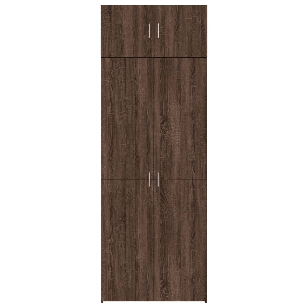 vidaXL Storage Cabinet Brown Oak 80x42.5x225 cm Engineered Wood