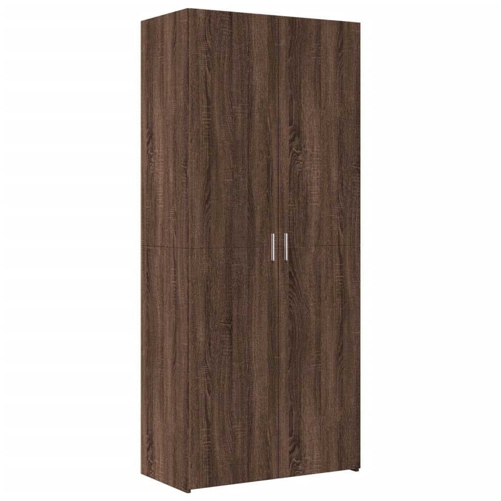 vidaXL Storage Cabinet Brown Oak 80x42.5x225 cm Engineered Wood