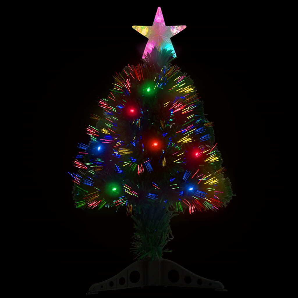 vidaXL Pre-lit Christmas Tree with Stand 64 cm Fibre Optic