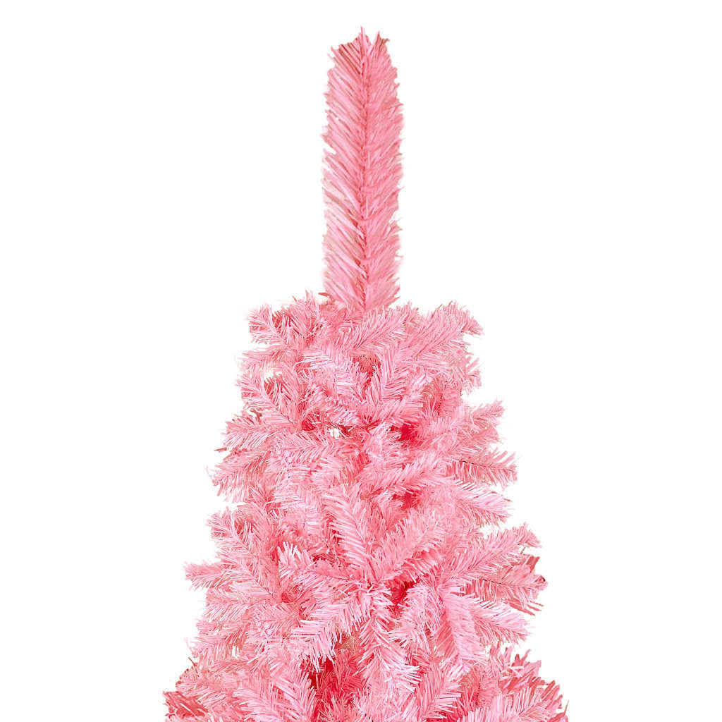 vidaXL Slim Christmas Tree Pink 120 cm