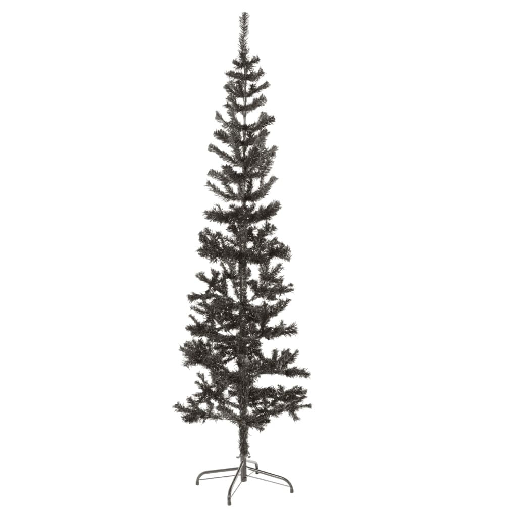 vidaXL Slim Christmas Tree Black 180 cm