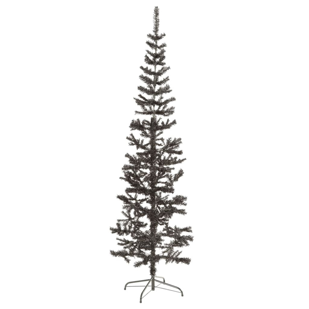 vidaXL Slim Christmas Tree Black 210 cm