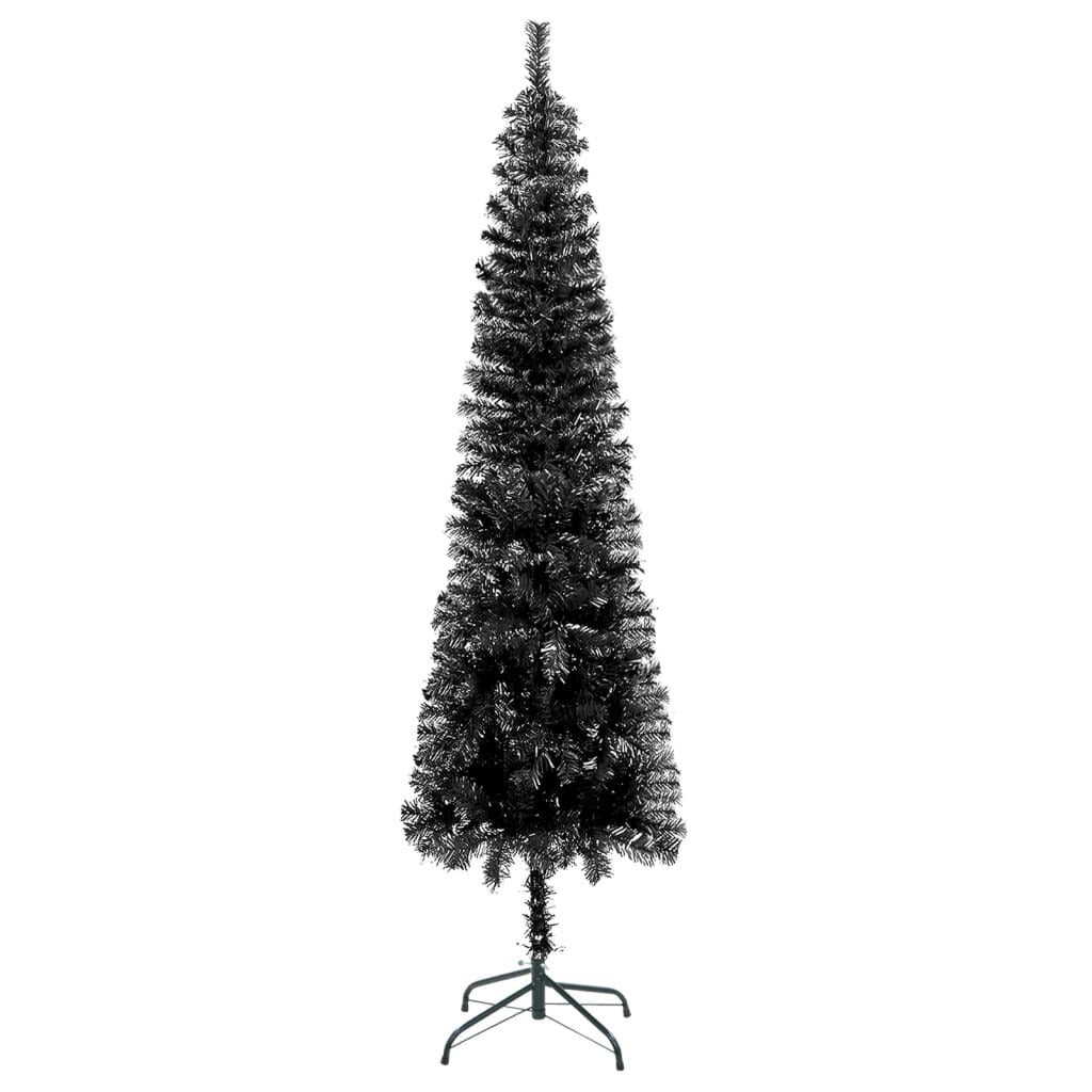 vidaXL Slim Christmas Tree Black 240 cm