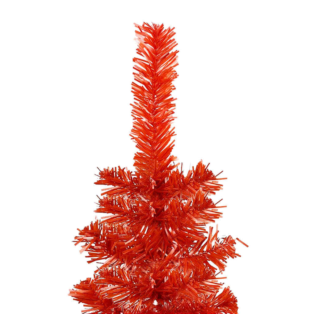 vidaXL Slim Christmas Tree Red 150 cm