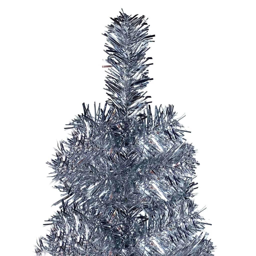 vidaXL Slim Christmas Tree Silver 150 cm