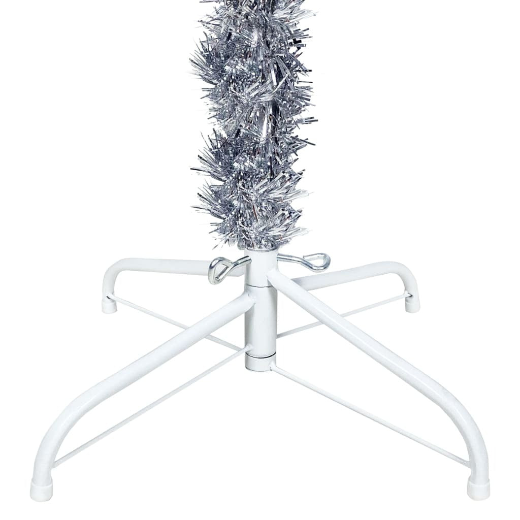 vidaXL Slim Christmas Tree Silver 150 cm