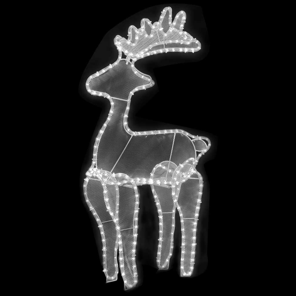 vidaXL Reindeer Christmas Decoration with Mesh 306 LEDs 60x24x89cm