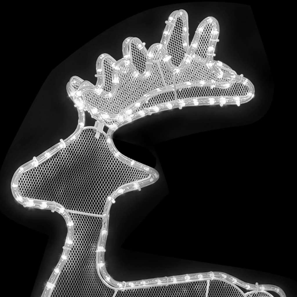 vidaXL Reindeer Christmas Decoration with Mesh 306 LEDs 60x24x89cm