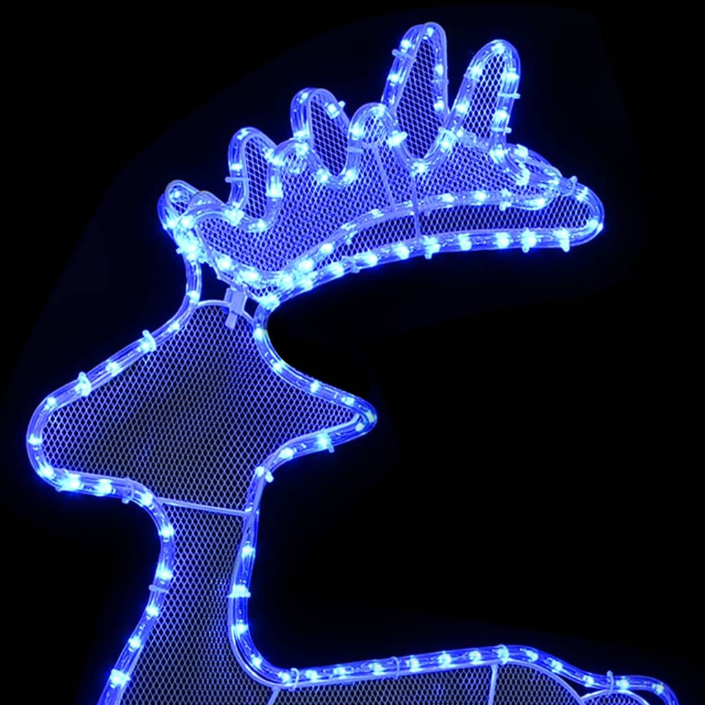 vidaXL Reindeer Christmas Decoration with Mesh 306 LEDs 60x24x89cm