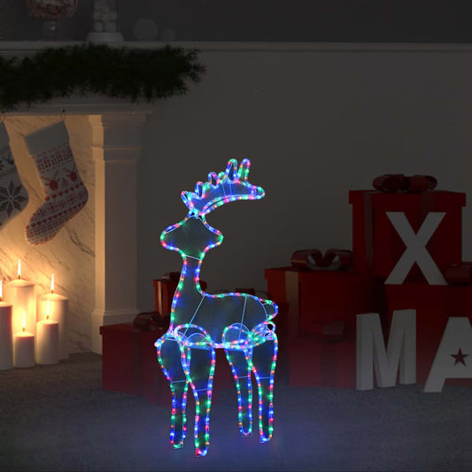 vidaXL Reindeer Christmas Decoration with Mesh 306 LEDs 60x24x89cm