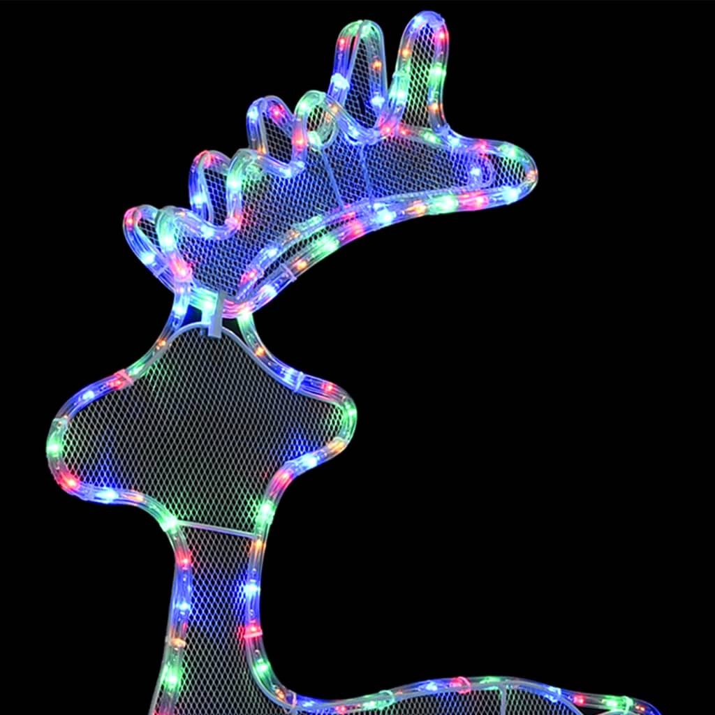 vidaXL Reindeer Christmas Decoration with Mesh 306 LEDs 60x24x89cm