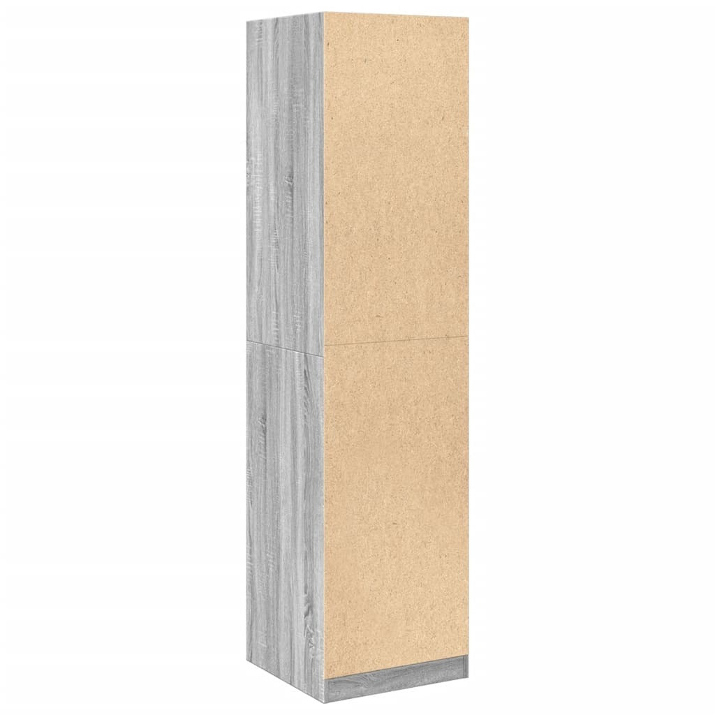 vidaXL Wardrobe Grey Sonoma 50x50x200 cm Engineered Wood