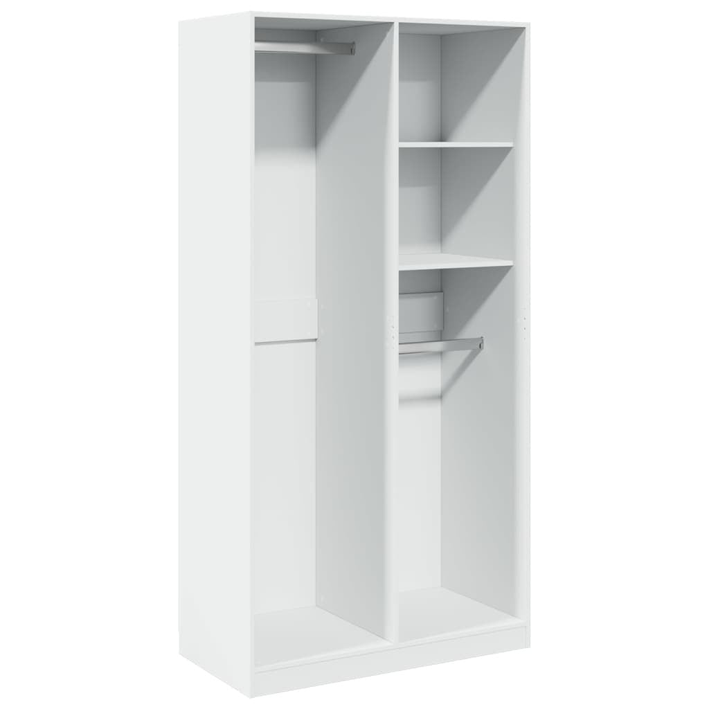 vidaXL Wardrobe White 100x50x200 cm Engineered Wood