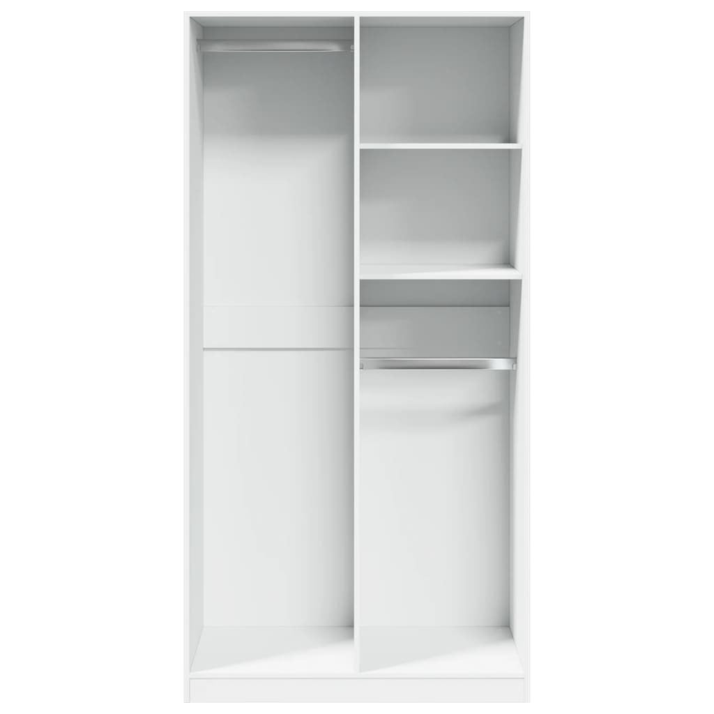 vidaXL Wardrobe White 100x50x200 cm Engineered Wood