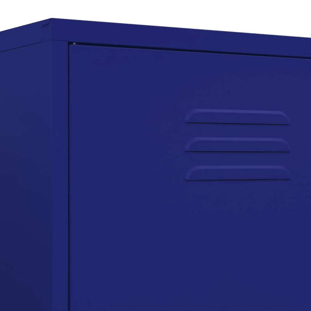 vidaXL Wardrobe Navy Blue 90x50x180 cm Steel