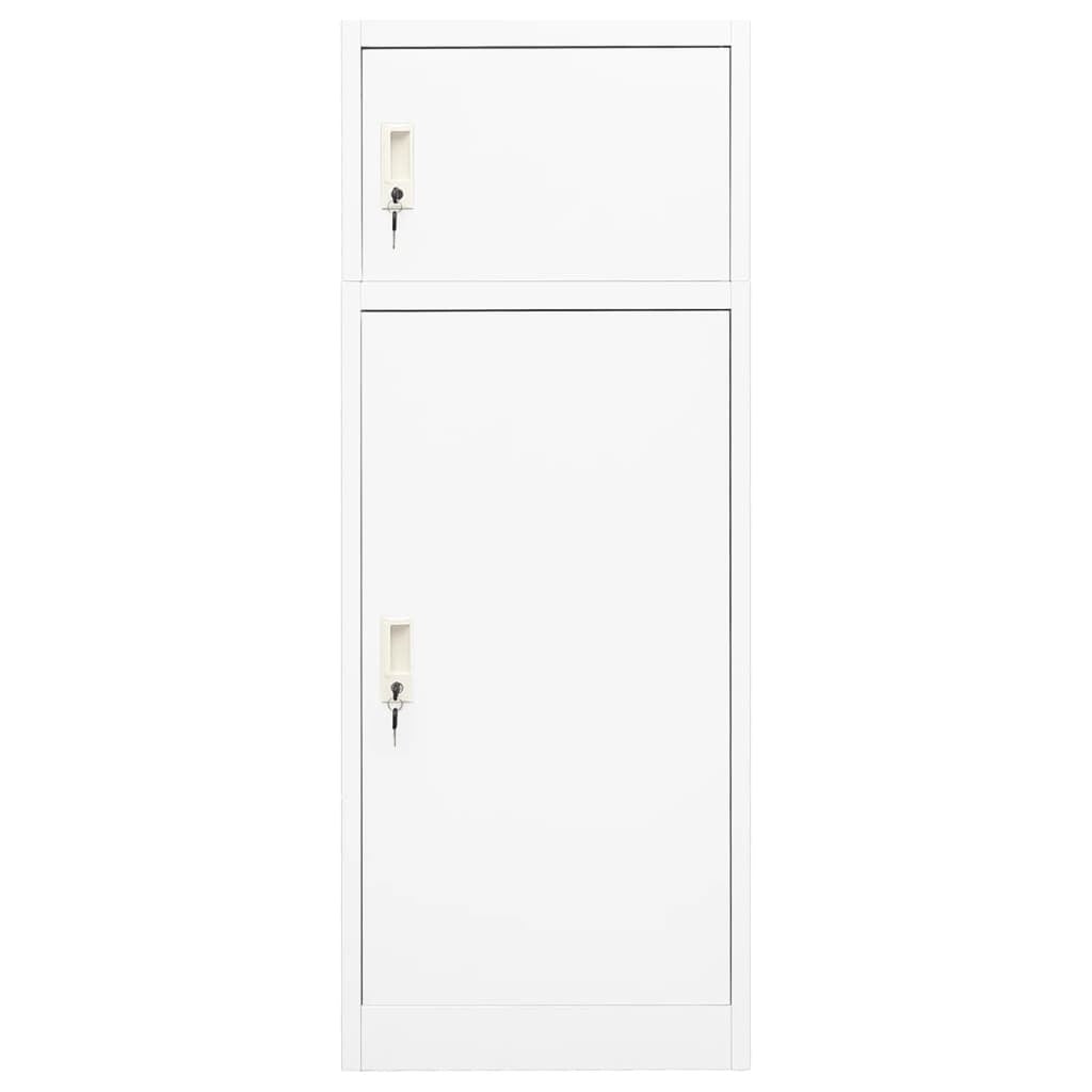 vidaXL Saddle Cabinet White 53x53x140 cm Steel