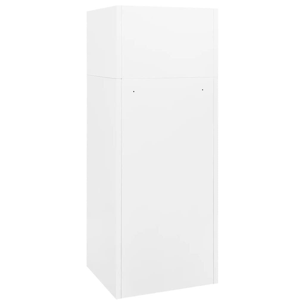 vidaXL Saddle Cabinet White 53x53x140 cm Steel