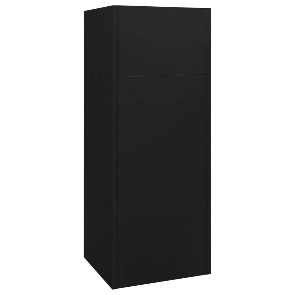 vidaXL Saddle Cabinet Black 53x53x140 cm Steel