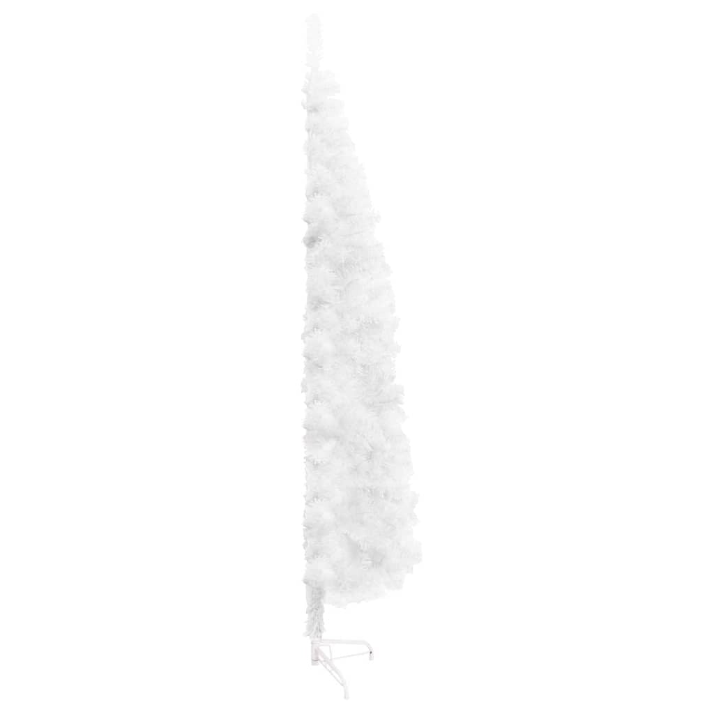 vidaXL Slim Artificial Half Christmas Tree with Stand White 120 cm