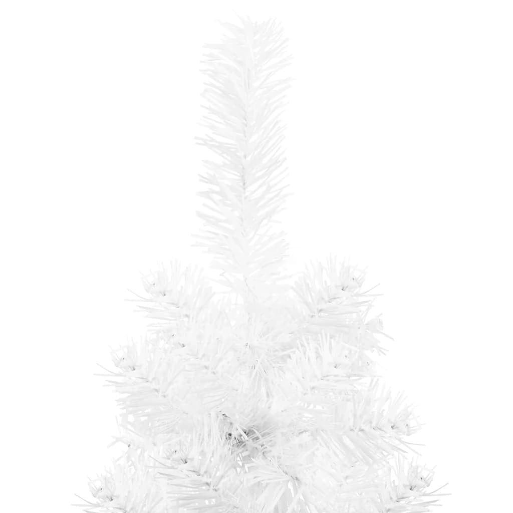 vidaXL Slim Artificial Half Christmas Tree with Stand White 120 cm