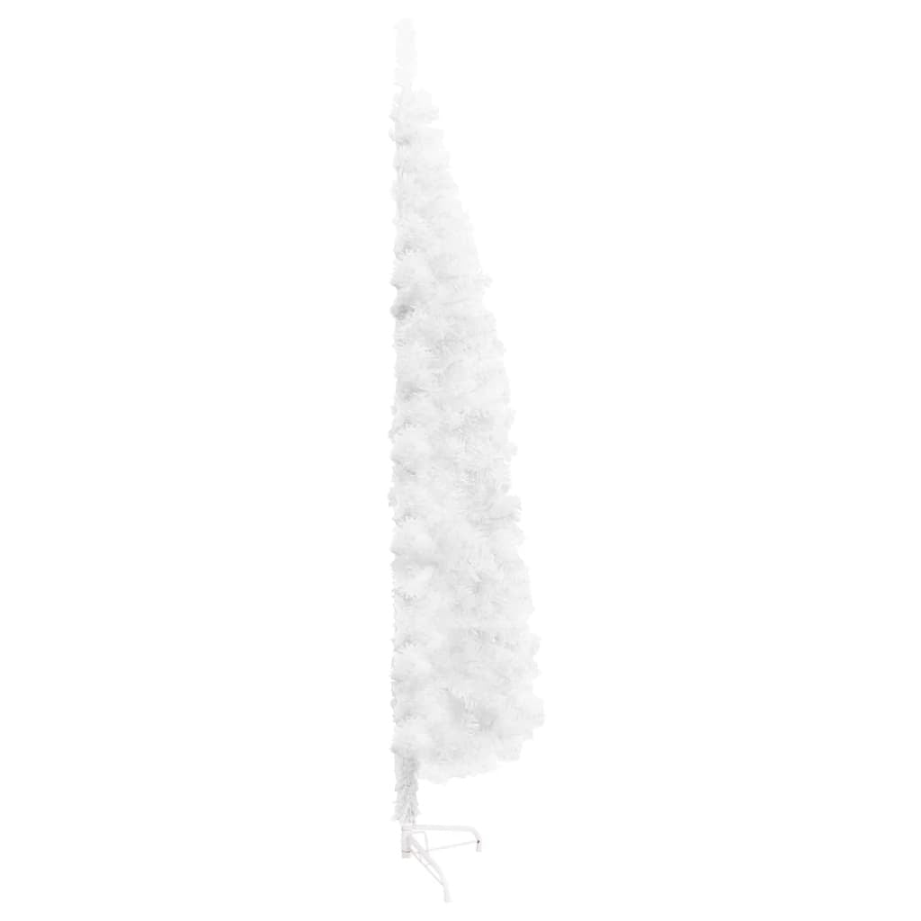 vidaXL Slim Artificial Half Christmas Tree with Stand White 240 cm