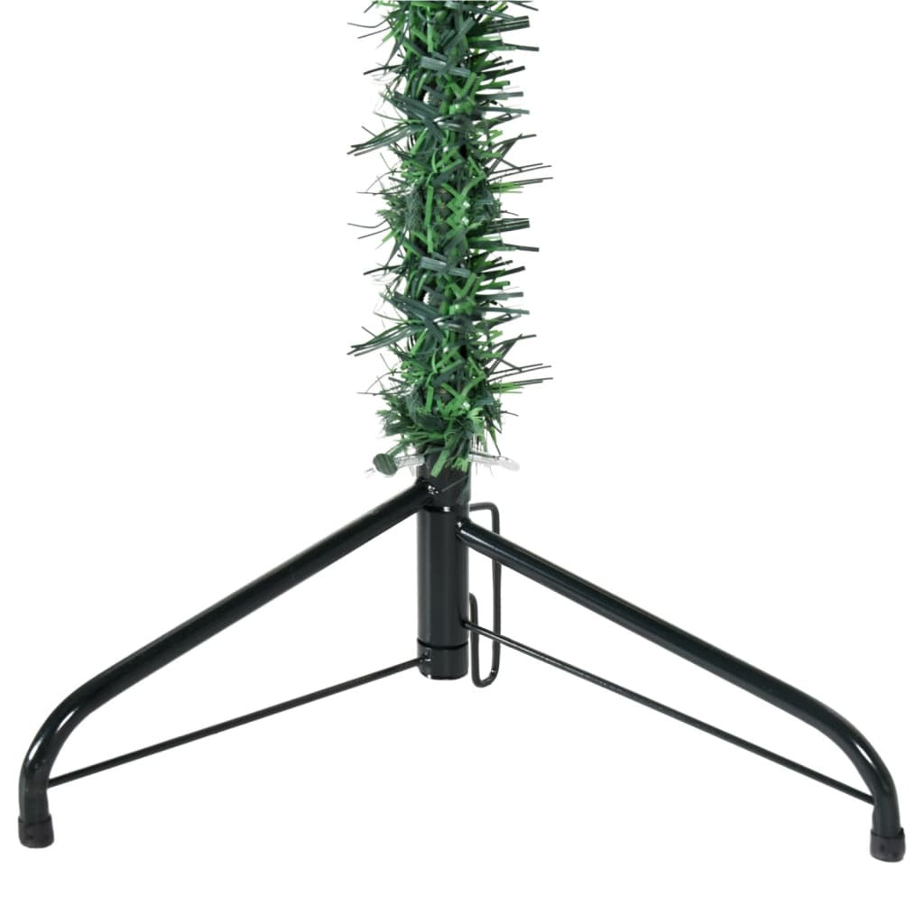 vidaXL Slim Artificial Half Christmas Tree with Stand Green 120 cm